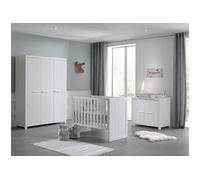 Vipack Erik Lit Barreaux + Commode 2 Portes + Armoire 3 Portes