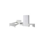 Vipack Erik Lit Simple 90x200 Cm + Chevet + Bureau + Armoire 2 Portes