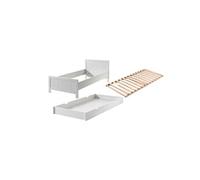 Vipack Erik Lit Simple 90x200 Cm + Sommier Lattes + Lit Gigogne