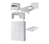 Vipack Erik Lit Simple + Bureau + Chevet + Armoire 3 Portes+ Lit Gigogne