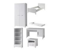 Vipack Erik Lit Simple + Lit Gigogne + Armoire + Bureau + Table De Chevet + Bibliothque Multicolore