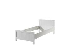 Vipack Erik Lit Simple + Sommier + Chevet + Armoire 2 Portes + Bureau Blanc