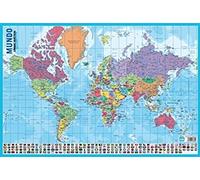 Erik® - Planche Éducative | Affiche semi-rigide 40 x 59 cm | Carte du Monde - Portugais