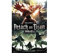 Erik® - Poster Attack on Titan Saison 2 Key Art - Papier Glacé - 91x61cm