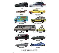 Erik® - Poster Jaunes Véhicules Fictifs Mythiques - 91x61cm