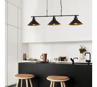 Erika suspension industreille noire 3 ampoules