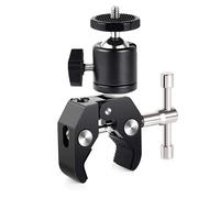 ERIKOLE Super Pince avec 360 ° Mini support de pince à dégagement rapide à rotule, support de trépied, Clip à vis 1/4 pour appareil photo DSLR Gopro B