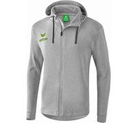 Erima 2071809 Sweat-Shirt à Capuche Enfant Gris Clair Chiné/Twist of Lime FR : XXS (Taille Fabricant : 128)