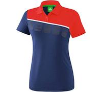 Erima 5-C Polo Shirt Femme, New Navy/Rouge/Blanc, FR : 36 (Taille Fabricant : 34)