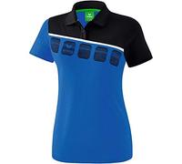Erima 5-C Poloshirt Femme, Blanc/Oriental Blue/Colonial Blue, FR : XS (Taille Fabricant : 34)