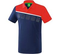 Erima 5-C Poloshirt Mixte Adulte, Blanc/Oriental Blue/Colonial Blue, FR : M (Taille Fabricant : M)