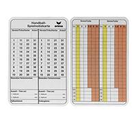 Erima Bloc-notes SPIELNOTIZKARTEN HANDBALL 1 Blanc