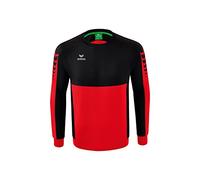 Erima Adulte Sweat-Shirt Six Wings,Rouge/Noir,M