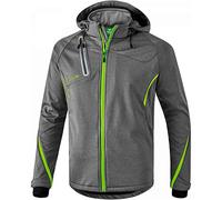 Erima Basic Fonction Veste Softshell Homme, Gris Mélange/Green Gecko, S