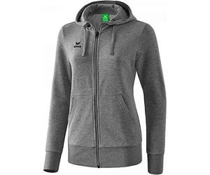 Erima Basic Uni Sweat Veste à Capuche Femme Gris Mélange FR: XS (Taille Fabricant: 34)