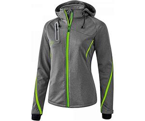 Erima Basics Veste Femme, Gris Mélange/Green Gecko, FR : L/XL (Taille Fabricant : 46)