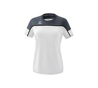 Erima Change by Fonctionnel T-Shirt, Blanc/Gris/Noir, Taille 38 Femme