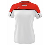 Erima Change by Fonctionnel T-Shirt, Blanc/Rouge/Noir, Taille 34 Femme
