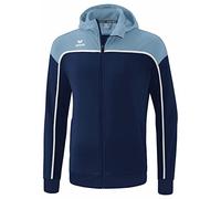 Erima Change by Veste de survêtement avec Capuche, Bleu Marine/Blanc, s Homme
