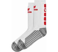 Erima Classic 5-C Chaussettes Mixte Enfant, Blanc/Rouge, FR : XS (Taille Fabricant : 31-34)