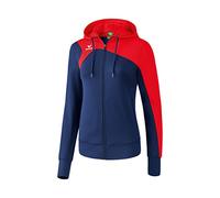Erima Club 1900 2.0 Veste à Capuche Femme, New Navy/Rouge, FR : XS/S (Taille Fabricant : 36)