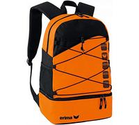 Erima Club 5 Sac à Dos Multifonctions avec Compartiment inférieur Mixte Adulte, Orange/Noir, Taille Unique