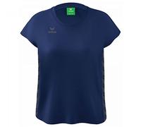Erima Femme Essential Team Sport T Shirt, New Navy/Slate Grey, 42 EU