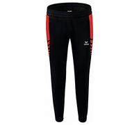 Erima Femme Pantalon Worker Six Wings, Noir/Rouge, 38 EU