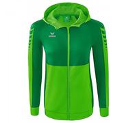 Erima Six Wings Veste de Survêtement à Capuche Femme - Vert / Emeraude / Blanc