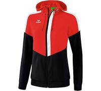 Erima Femme Squad Veste À Capuche tracktop, Rouge/Noir/Blanc, 46 EU