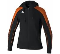 Erima Femme Veste D'entraînement Evo Star Avec Capuche, Noir/Orange, 44 EU