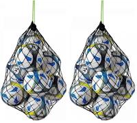 Erima - Filet à Ballons, pour 10 Ballons - Couleur: Noir/Vert (Lot de 2)