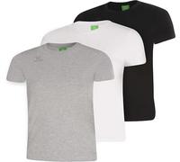 Erima Lot de 3 Sports d'équipe T-Shirt, Noir/Gris/Blanc, 12 Ans Mixte Enfant