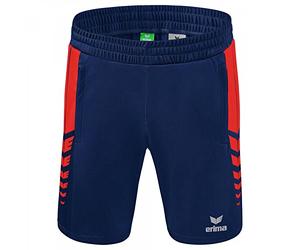 Erima Mixte Enfant Six Kurze Wings, New Navy/Rouge, 164 EU