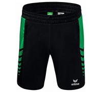 Erima Mixte Enfant Six Kurze Wings, Noir/Émeraude, 164 EU