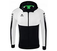 Erima Mixte enfant Six Wings à capuche, Noir/Blanc, 140 EU