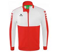Erima Mixte Enfant Six Wings Worker Veste, Rouge/Blanc, 8-9 Ans