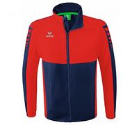 Erima Mixte Six Wings Jacke avec manches amovibles, new navy/rouge, 3XL EU