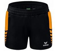 Erima Six Wings Kurze Shorts, Noir/Orange, 36 Femme