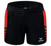 Erima Six Wings Kurze Shorts, Noir/Rouge, 36 Femme