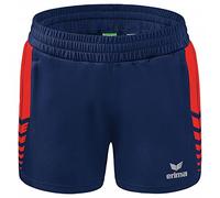 Erima Six Wings Kurze Shorts, New Navy/Rouge, 36 Femme