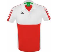Erima Six Wings Polo Hommes - Rouge / Blanc