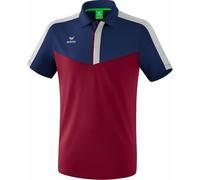 Erima Squad Polo Hommes - New Navy / Bordeaux / Silver Grey