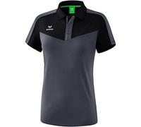 Erima Squad Sport Polo Femme, Noir/Slate Grey, FR : M (Taille Fabricant : 38)