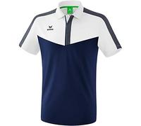 Erima Squad Sport Polo Homme Blanc/New Navy/Slate Grey FR: S (Taille Fabricant: S)