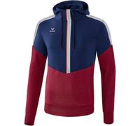Erima Squad Sweat- Shirt à Capuche Enfant New Navy/Bordeaux/Silver Grey FR: XXS (Taille Fabricant: 128)
