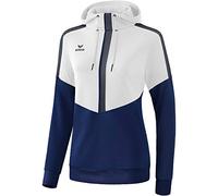 Erima Squad Sweat- Shirt à Capuche Femme Blanc/New Navy/Slate Grey FR: 2XL (Taille Fabricant: 44)