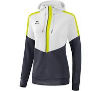 Erima Squad Sweat- Shirt à Capuche Femme Blanc/Slate Grey/Bio Lime FR: S (Taille Fabricant: 36)