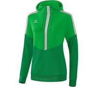 Erima Squad Sweat Shirt à Capuche Femme, Fern Green/Smaragd/Silver Grey, FR : XS (Taille Fabricant : 34)