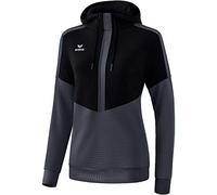 Erima Squad Sweat Shirt à Capuche Femme, Noir/Slate Grey, FR : L (Taille Fabricant : 40)